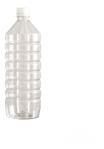Botella Pet (transparente) 1000cc X 2 Unidades Tapa Blanca