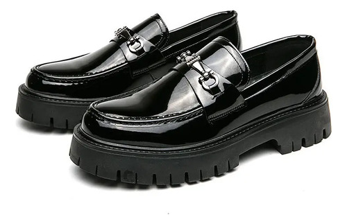 Zapatos Vestir Hombre Zapatos De Charol Plataforma Casual | Meses sin interés