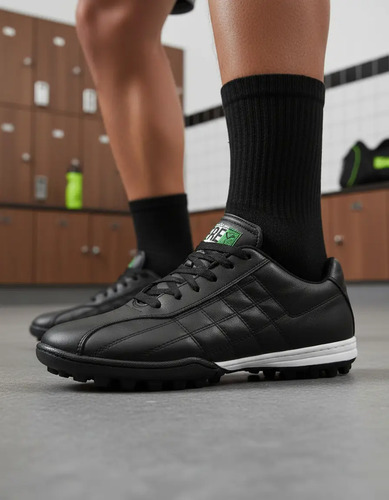 Tenis Fútbol Rápido Pepesa, Fútbol 7, Multitaco Piel Negro | Envío gratis