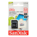 Cartão De Memória Sd 64gb 10 Sandisk Ultra Micro Xc Original