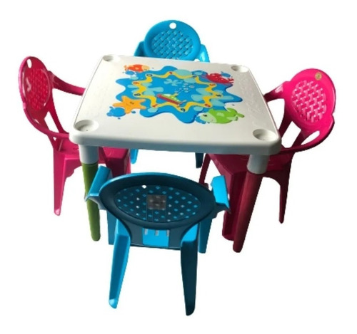 Mesa Infantil Con 4 Sillas - Nuevos Con Envio Gratis