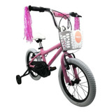 Bicicleta Infantil Philco Patio Aluminio R16 Frenos V-brake Color Rosa