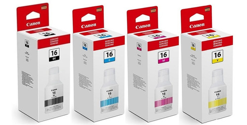 Pack 4 Tintas Canon Gi-16 Original B/c/m/y Gx6010 Gx7010 Iva