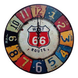 Reloj De Pared 29cm Route 66