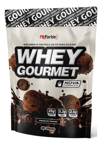 Whey Protein Gourmet Refil 900 G - Fn Forbis - Proteina Sabor Chocolate Trufado