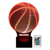 Balón Basquetbol Led Lamp 3d Personalizable Control16colores