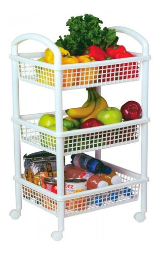 Rack Organizador Multiusos C/ruedas De Frutas Y Verduras