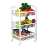 Rack Organizador Multiusos C/ruedas De Frutas Y Verduras