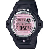 Reloj Casio Mujer Niña Baby G Bg-169m-1dr Sumergible 200m. Color De La Malla Negro Color Del Bisel Negro Color Del Fondo Rosa Claro
