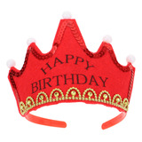 Sombreros De Fiesta De Cumpleaños Con Luz Led Roja Crown Kin