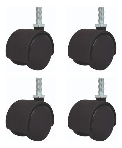 4 Ruedas Para Mueble Mesa Giratorias 50mm Con Rosca