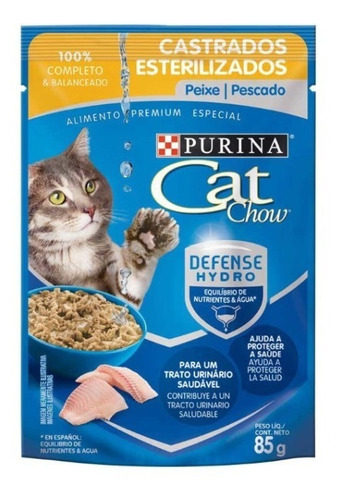 Sachet Cat Chow Esterilizados Pescado 15 Un.