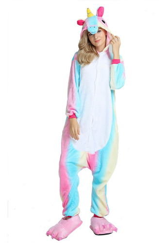 Pijama Unicornio Arcoíris Pastel Kigurumi Cosplay Disfraz 