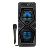 Parlante Karaoke Tower Vibes Mlab 2000w / Tecnocenter Ccó Color Negro