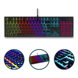 Teclado Gamer Switch Blue Mecânico Evolut Eg214 Abnt2 Rgb