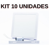 Kit 10 Painel Led 18w 22x22 Quadrado Branco Frio Sobrepor 6500k Biv Avant