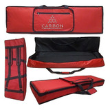 Capa Bag Para Teclado Roland Fantom 07 Master Luxo Vermelha