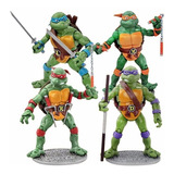  Turtle Ninja Tortugas Ninja X 4 Articuladas
