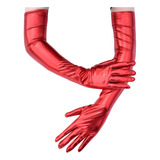 Aexpes Guantes Largos For Mujer De Piel Metálica For Cosplay