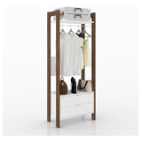 Closet Com Cabideiro Multiuso Com 2 Gavetas E 2 Prateleiras