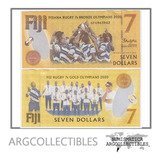 Fiji Billete 7 Dolares 2022 Rugby Tokio Unc