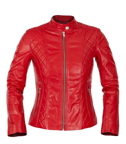 Campera Cuero Mujer Abrigo Chaqueta Premium Vestir Briganti