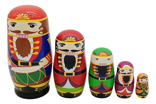 Muñecas De Madera Matryoshka Muñecas Rusas De Soldado De