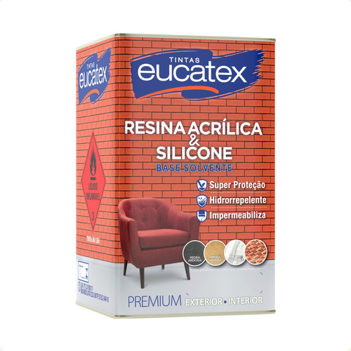 Resina Acrílica Incolor Brilhante 18l Eucatex Premium