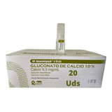 20 Ampolla Gluconato Calcio 10% - mL a $520
