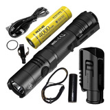 Linterna De Mano Tactica Nitecore Mh10 V2 1200 Lumens Color De La Linterna Negro Color De La Luz Blanca