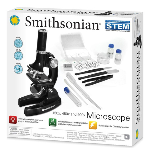 Microscopio Infantil Smithsonian, 150x, 450x Y 900x
