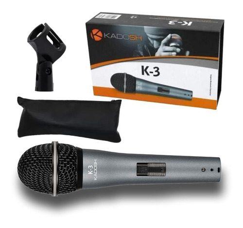 Microfone De Mão Dinâmico Profissional Cardioide K-3 Kadosh
