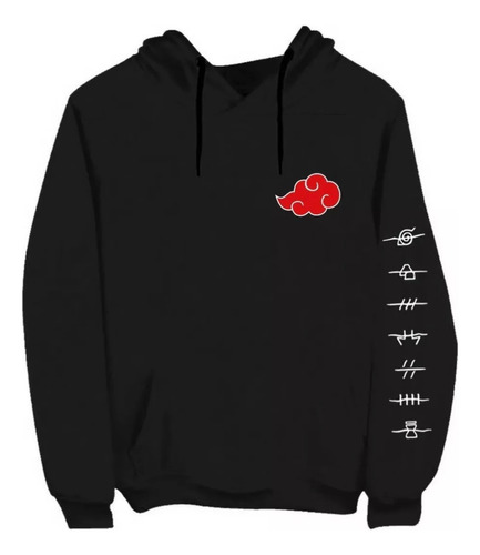 Sudadera Con Gorro Hoodie Naruto Akatsuki Nubes Niño Moda 