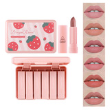 Set De 6 Colores Matte Cute Not Easy To Dip Lipstick Set Ma