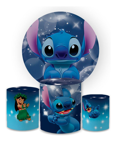Kit Capa Painel Redondo 1,5 + Trio Cilindros Temas Meninas