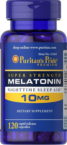 Melatonina 10 Mg, Rápida Liberación Mejora El Descanso 120pz Sabor Sin Sabor