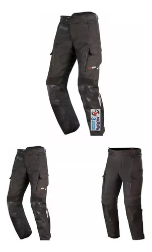 Jm Pantalon Moto Turismo Andes V2 V3 Alpinestars Black Negro
