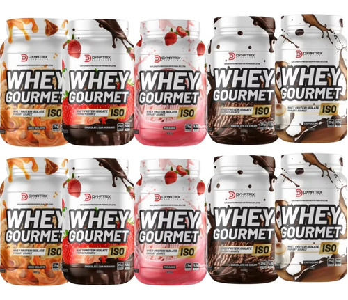 Kit 3 Unid Whey Protein Gourmet Iso 900gr Atacado