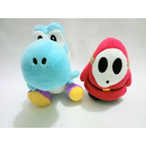 Mini Peluches Originales Blue Yoshi & Shy Guy Nintendo 2010