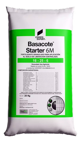 Basacote Starter 6m 16-25-6 Fertilizante Plantas X 25 Kg