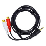 Cable De Audio Auxiliar Plug 3.5mm A 2 Rca 1,5 Metros