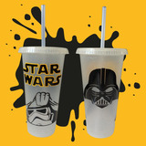 Vaso Personalizado Star Wars Darth Vader Con Popote