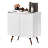 Aparador Buffet 2 Portas Encanto Pés Retro Branco Lm