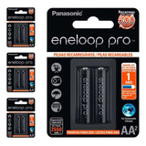 8 Pilhas Recarregaveis Eneloop Pro Aa Panasonic (4 Cart)