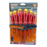 Set Kit Juego De Destornilladores Electricos 6 Piezas Makawa