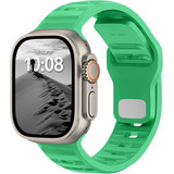 Malla Silicona Deportiva Para  Apple Watch 41/40/38mm Verde