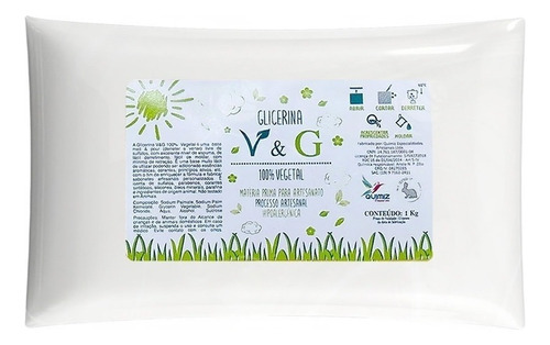 Base Glicerina V&g Natural Sabonete Artesanal Vegano 1kg