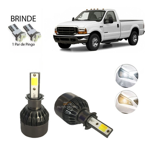 Lampada Super Led Branca / Amarela Farol Milha Ford F-250