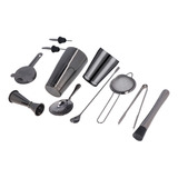 Kit De Coctelera Bar Shaker, 11 Unidades, De Acero Inoxidabl