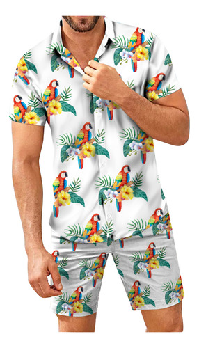 Conjunto De Ropa De Playa Hawaiana F Para Hombre, Camisa Boh